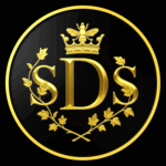 gold on black logo for SDS Designs