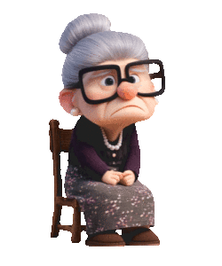 old woman in a chair feeling anger and despair
