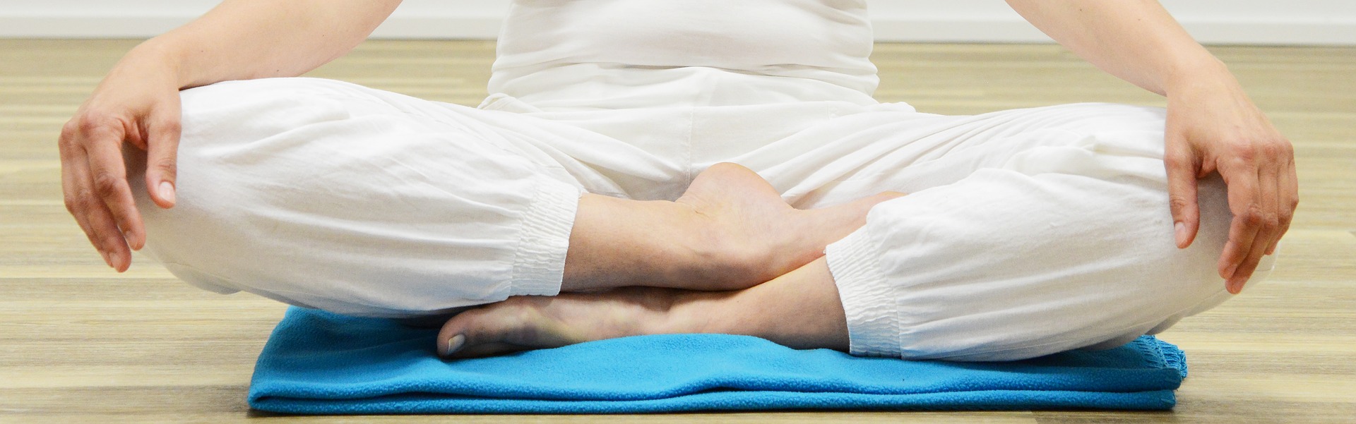 Self-Healing meditation, as with this person sitting in lotus position