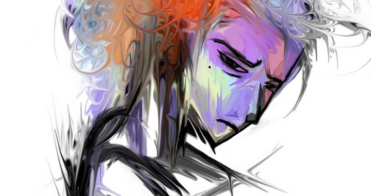 abstract figure depicting health issues and anger